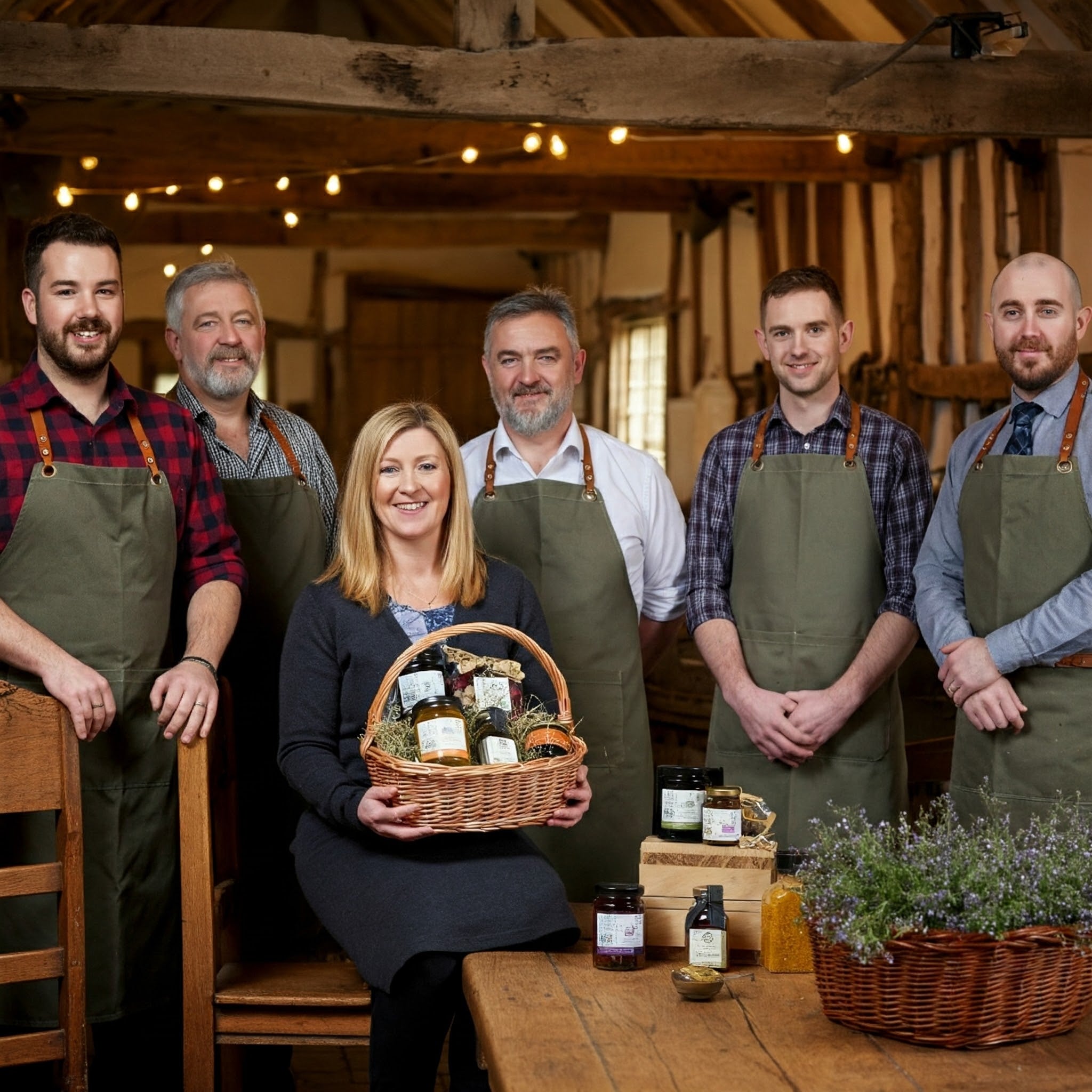 Bluebells & Thyme artisans gathered, proudly displaying their produce assortment.