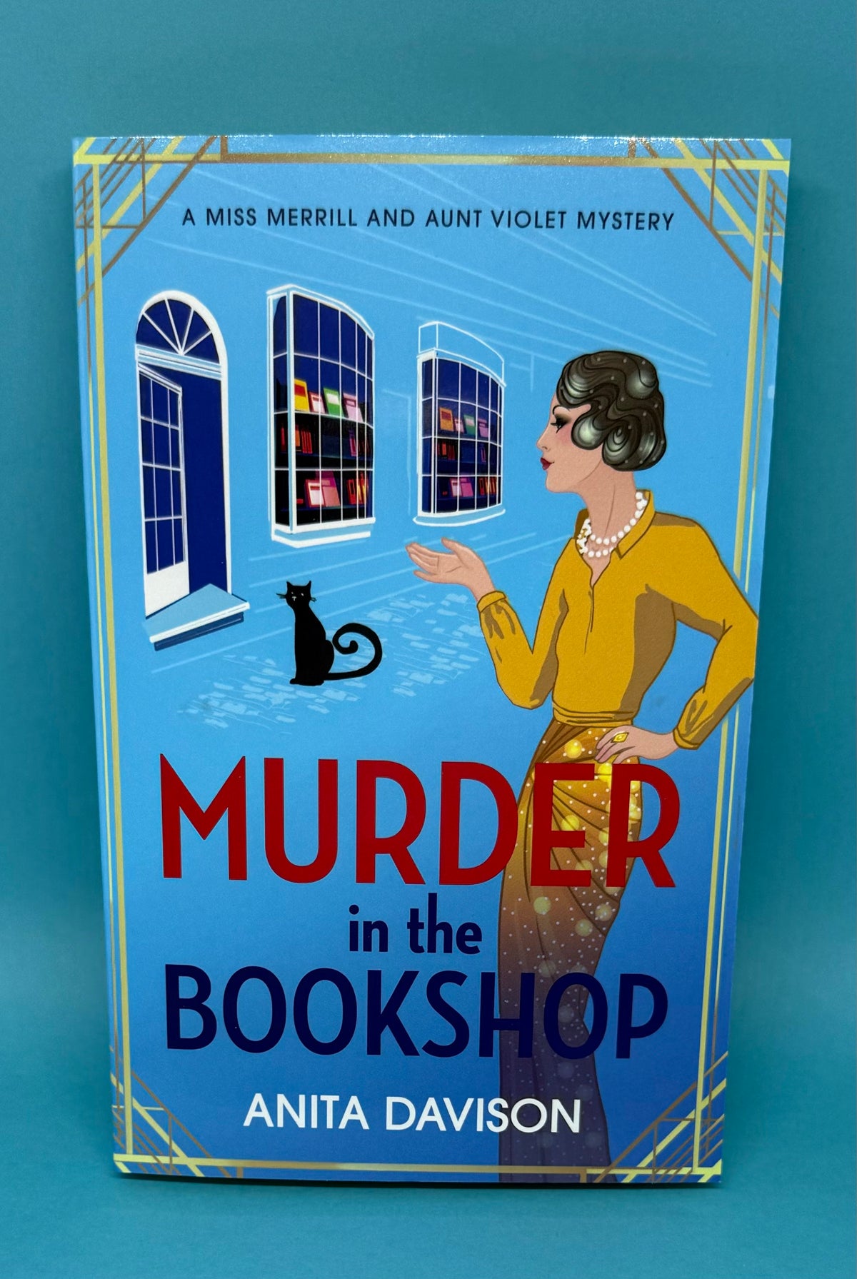 Murder in the bookshop by Anita Davison book cover